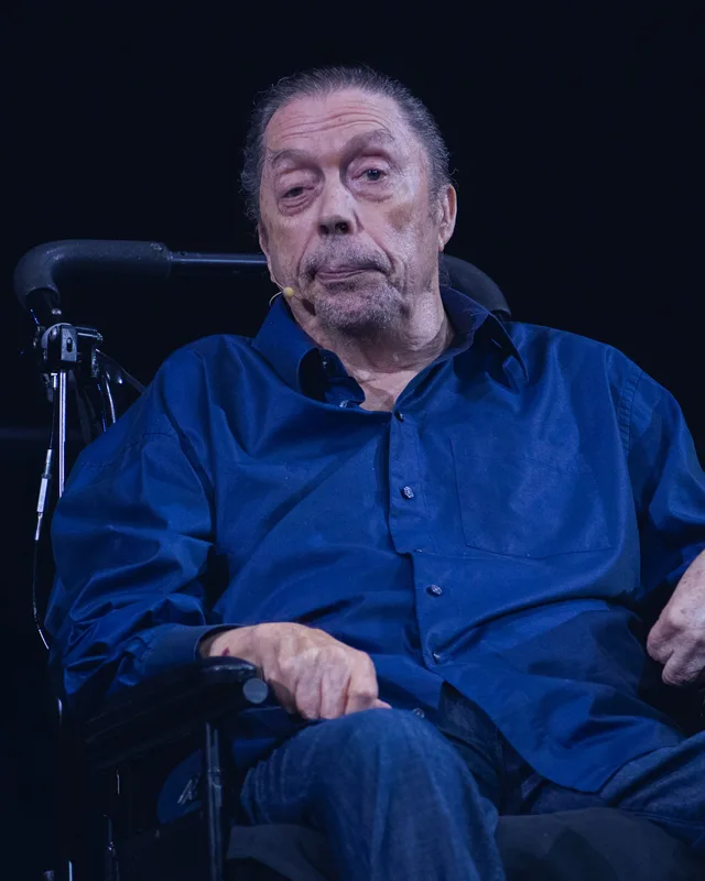 Tim Curry at a question-and-answer event in 2025.