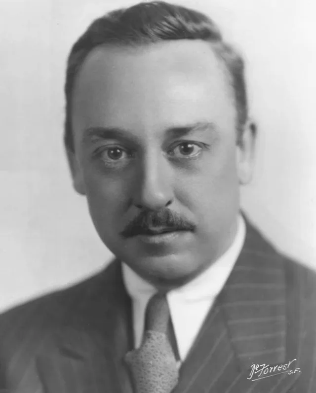 Studio portrait of the actor Porter Hall, taken around 1930.