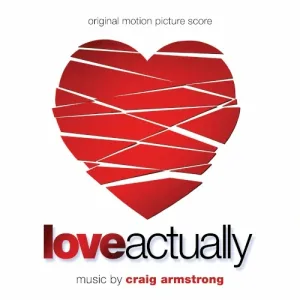 Album cover showing a red heart made of torn paper strips on a white background, with the film title and the composer's name beneath it.