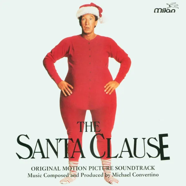 Album cover showing a man in red long johns and a Santa hat standing with hands on hips against a pale background, with the film title in large dark lettering below.